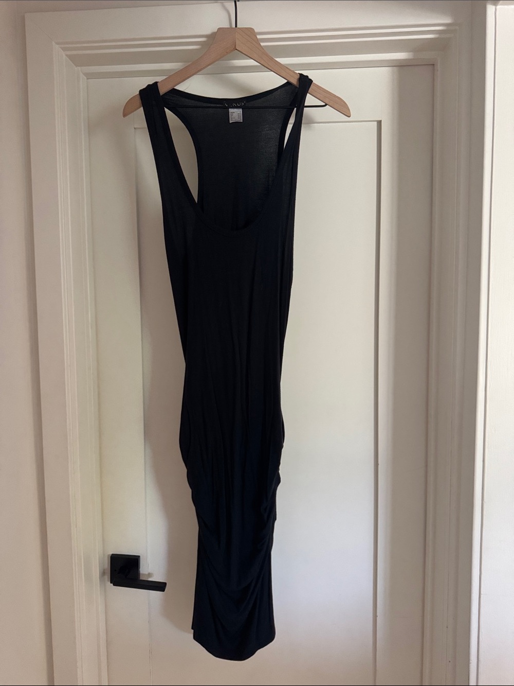 VENUS Black Racerback Midi Tank Dress